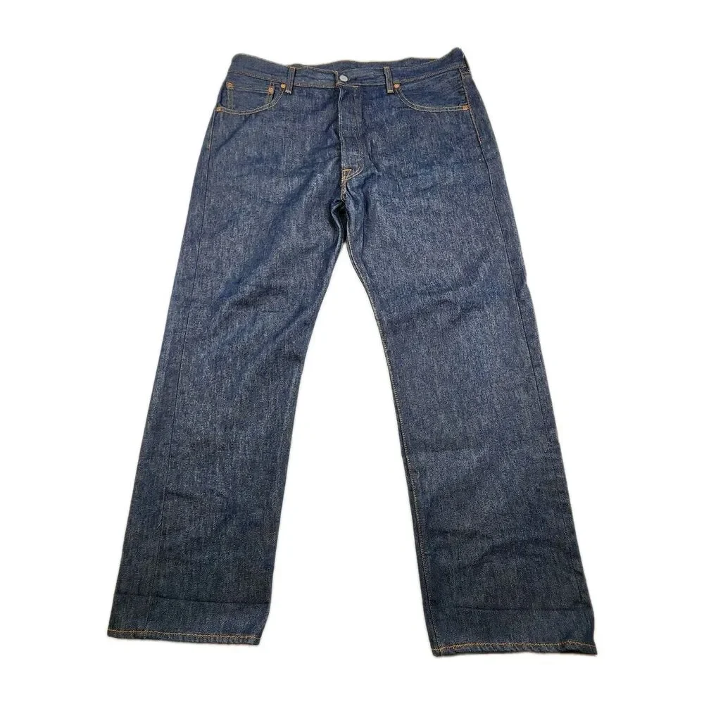Levis 501XX Jeans Mens 38x30 Dark Wash Button-Fly Shrink-to-Fit Heavy Streetwear